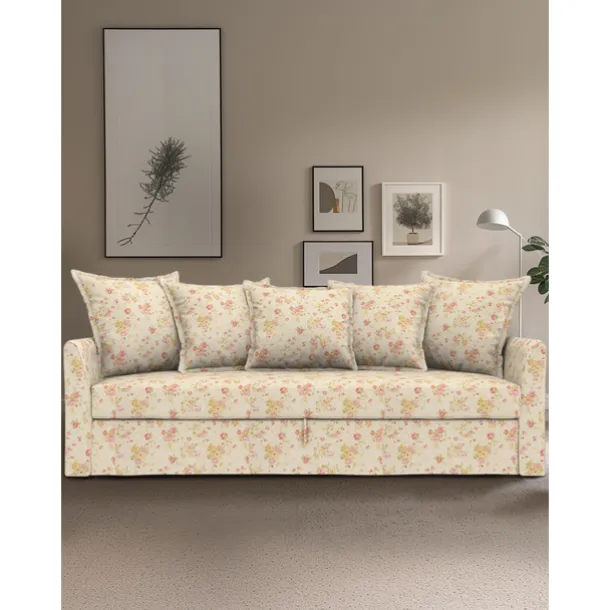 100% Cotton Floral Sofa Cover Quilted Cotton Slipcovers HOLcover LITB PRIME cover