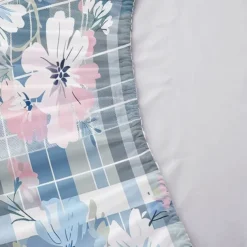 100% Cotton Floral Stripe Spring Pattern Fitted Sheet Set Ultra Soft Breathable Silky Bed Sheets Deep Pocket Bedding Sheets 3 Piece Queen King Size