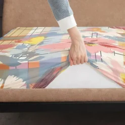 100% Cotton Floral Stripe Spring Pattern Fitted Sheet Set Ultra Soft Breathable Silky Bed Sheets Deep Pocket Bedding Sheets 3 Piece Queen King Size