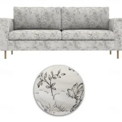 100% Cotton 2-Seat 3-Seat Sofa Cover Floral Quilted Slipcovers PARcover LITB PRIME cover
