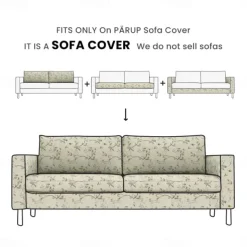 100% Cotton 2-Seat 3-Seat Sofa Cover Floral Quilted Slipcovers PARcover LITB PRIME cover