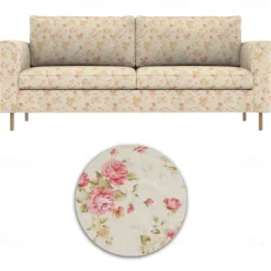 100% Cotton 2-Seat 3-Seat Sofa Cover Floral Quilted Slipcovers PARcover LITB PRIME cover