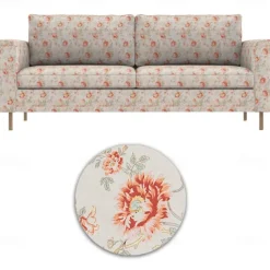 100% Cotton 2-Seat 3-Seat Sofa Cover Floral Quilted Slipcovers PARcover LITB PRIME cover