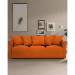 100% Cotton Slipcover 3-Seat Sofa Cover Solid Color Slipcover GRONLcover LITB PRIME cover