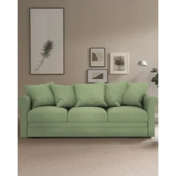 100% Cotton Slipcover 3-Seat Sofa Cover Solid Color Slipcover GRONLcover LITB PRIME cover