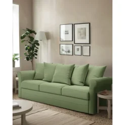 100% Cotton Slipcover 3-Seat Sofa Cover Solid Color Slipcover GRONLcover LITB PRIME cover