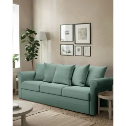 100% Cotton Slipcover 3-Seat Sofa Cover Solid Color Slipcover GRONLcover LITB PRIME cover