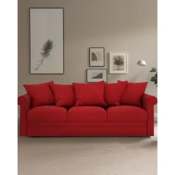 100% Cotton Slipcover 3-Seat Sofa Cover Solid Color Slipcover GRONLcover LITB PRIME cover