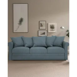 100% Cotton Slipcover 3-Seat Sofa Cover Solid Color Slipcover GRONLcover LITB PRIME cover