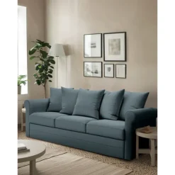 100% Cotton Slipcover 3-Seat Sofa Cover Solid Color Slipcover GRONLcover LITB PRIME cover