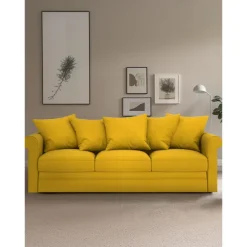 100% Cotton Slipcover 3-Seat Sofa Cover Solid Color Slipcover GRONLcover LITB PRIME cover