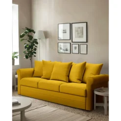 100% Cotton Slipcover 3-Seat Sofa Cover Solid Color Slipcover GRONLcover LITB PRIME cover