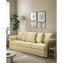 100% Cotton Slipcover 3-Seat Sofa Cover Solid Color Slipcover GRONLcover LITB PRIME cover