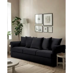 100% Cotton Slipcover 3-Seat Sofa Cover Solid Color Slipcover GRONLcover LITB PRIME cover