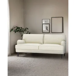 100% Cotton Sofa Cover 3 Seater Solid Color Quilted Cotton Slipcovers STOCKcover LITB PRIME cover