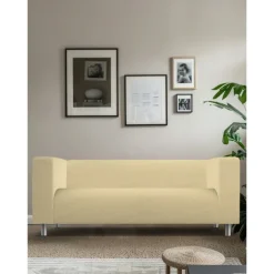 100% Cotton Sofa Cover Burgundy Solid Color Quilted Slipcovers KLIPPcover LITB PRIME cover