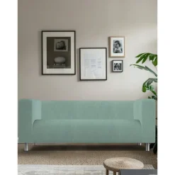 100% Cotton Sofa Cover Burgundy Solid Color Quilted Slipcovers KLIPPcover LITB PRIME cover