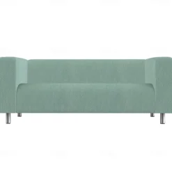 100% Cotton Sofa Cover Burgundy Solid Color Quilted Slipcovers KLIPPcover LITB PRIME cover