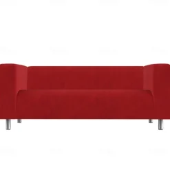 100% Cotton Sofa Cover Burgundy Solid Color Quilted Slipcovers KLIPPcover LITB PRIME cover