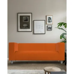 100% Cotton Sofa Cover Burgundy Solid Color Quilted Slipcovers KLIPPcover LITB PRIME cover