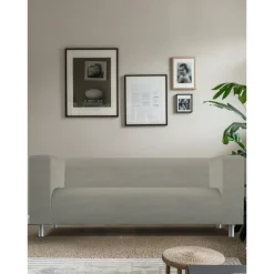 100% Cotton Sofa Cover Burgundy Solid Color Quilted Slipcovers KLIPPcover LITB PRIME cover