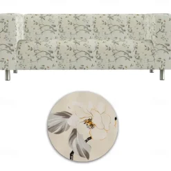 100% Cotton Sofa Cover Floral Quilted Slipcovers KLIPPcover LITB PRIME cover