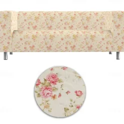 100% Cotton Sofa Cover Floral Quilted Slipcovers KLIPPcover LITB PRIME cover
