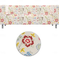 100% Cotton Sofa Cover Floral Quilted Slipcovers KLIPPcover LITB PRIME cover