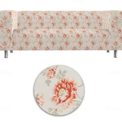 100% Cotton Sofa Cover Floral Quilted Slipcovers KLIPPcover LITB PRIME cover
