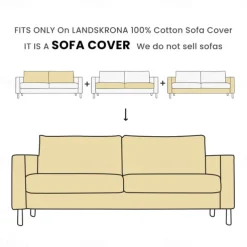 100% Cotton Sofa Cover Solid Color Quilted Cotton Slipcovers LANDcover LITB PRIME cover