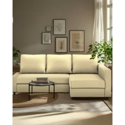 100% Cotton Sofa Cover with Storage Slipcovers Quilted Sofa Bed Cover Solid Color FRIHETcover LITB PRIME cover