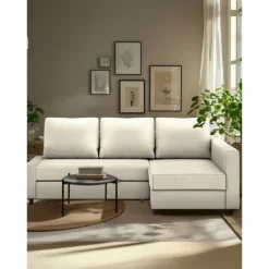 100% Cotton Sofa Cover with Storage Slipcovers Quilted Sofa Bed Cover Solid Color FRIHETcover LITB PRIME cover