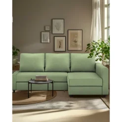 100% Cotton Sofa Cover with Storage Slipcovers Quilted Sofa Bed Cover Solid Color FRIHETcover LITB PRIME cover