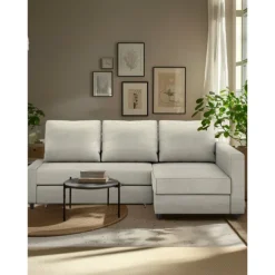 100% Cotton Sofa Cover with Storage Slipcovers Quilted Sofa Bed Cover Solid Color FRIHETcover LITB PRIME cover