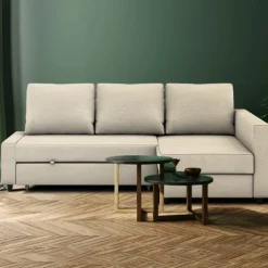 100% Cotton Sofa Cover with Storage Slipcovers Quilted Sofa Bed Cover Solid Color FRIHETcover LITB PRIME cover