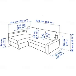 100% Cotton Sofa Cover with Storage Slipcovers Quilted Sofa Bed Cover Solid Color FRIHETcover LITB PRIME cover