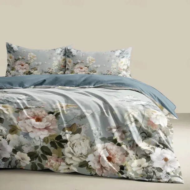 100% Cotton Vintage Floral Series Duvet Cover 3-Piece Set Short Fluff for Summer Soft Skin Friendly Comfy Lightweight