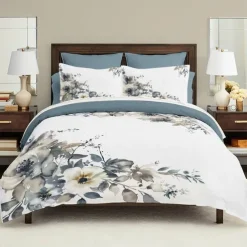 100% Cotton Vintage Floral Series Duvet Cover 3-Piece Set Short Fluff for Summer Soft Skin Friendly Comfy Lightweight