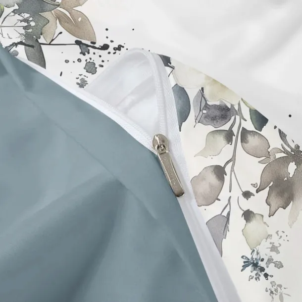 100% Cotton Vintage Floral Series Duvet Cover 3-Piece Set Short Fluff for Summer Soft Skin Friendly Comfy Lightweight