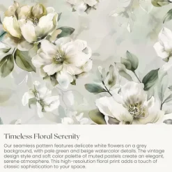 100% Cotton White Flower Plush Cloth Duvet Cover 3-Piece Set for Summer Soft Skin Friendly Long Lasting Comfy Lightweight