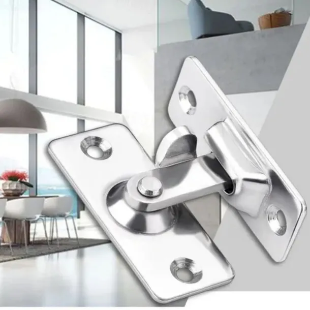 90 Degree Hasp Latches Stainless Steel Sliding Door Chain Locks Security Tools Hardware For Window Cabinet Hotel Home