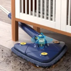 360 Degree Rotatable Adjustable Cleaning Mop - Imitation Hand Twist Quick Dry Mop, Extendable Triangle Mop 360° Rotatable Adjustable 130 cm Cleaning Mop