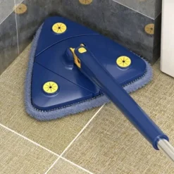 360 Degree Rotatable Adjustable Cleaning Mop - Imitation Hand Twist Quick Dry Mop, Extendable Triangle Mop 360° Rotatable Adjustable 130 cm Cleaning Mop