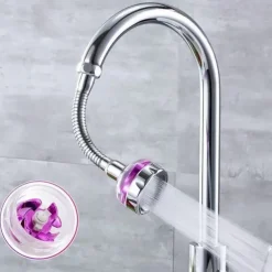 360 Degree Turbo Rotation Faucet Pressurize Kitchen Sink Tap Filter Bubble Splash Proof Water Saving Shower Nozzle Tap Connector