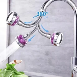 360 Degree Turbo Rotation Faucet Pressurize Kitchen Sink Tap Filter Bubble Splash Proof Water Saving Shower Nozzle Tap Connector