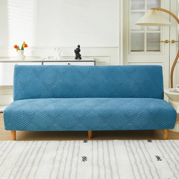 3 Different Sizes Jacquard Fabric Armless Sofa Bed Cover Sofa New Year Decor Slipcovers Stretch Protector Elastic Bench Cover