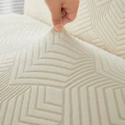 3 Different Sizes Jacquard Fabric Armless Sofa Bed Cover Sofa New Year Decor Slipcovers Stretch Protector Elastic Bench Cover
