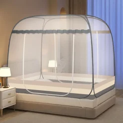 79" Extra Large Space Mosquito Net Double Door Household Nets Safe Pest Prevention Mosquito Net for Children Easy Installation Mosquito Net for Bed