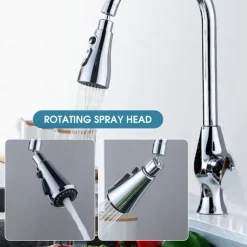 3 Functions Spray Head 360 Swivel Faucet Spayer Head G1/2 Water-saving Sink Aerator for Kitchen Faucet Replacement Spray Head