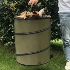 30 Gallon Collapsible Container Gardening Bag, Camping Trash Can, Pop-Up Trash Can/Recycle Bin, Car Garbage Can, Reusable Outdoor Trash Garden Yard Trash Bag, Foldable Camping Recycling Bin